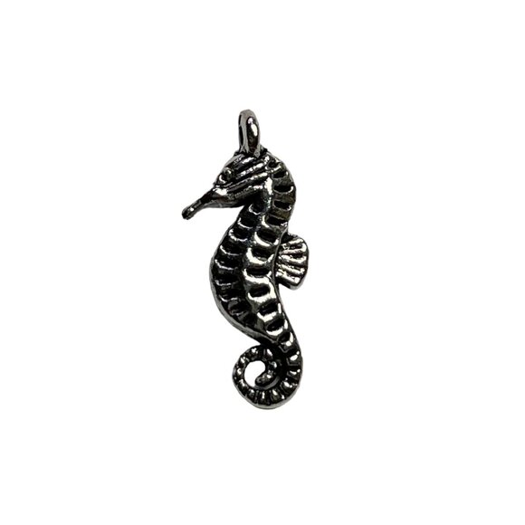 Sea Horse Pendant Silver Tone Charm Bracelet Necklace Jewelry Craft Dangle u  B - Picture 2 of 2